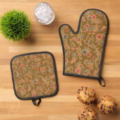 Classic Flower Chintz zacht bloemontwerp Ovenwant & Pannenlap Set (Top down)