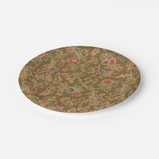 Classic Flower Chintz zacht bloemontwerp Papieren Bordje (Gekanteld)