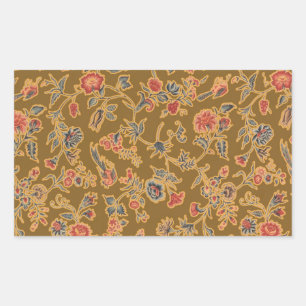 Classic Flower Chintz zacht bloemontwerp Rechthoekige Sticker