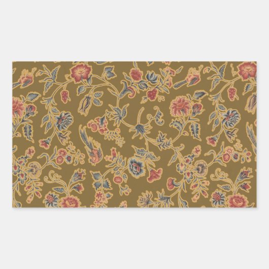 Classic Flower Chintz  zacht bloemontwerp Rechthoekige Sticker (Voorkant)