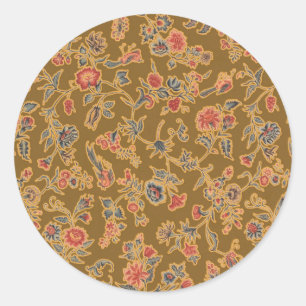 Classic Flower Chintz  zacht bloemontwerp Ronde Sticker