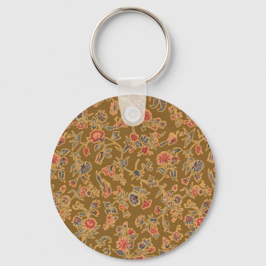 Classic Flower Chintz zacht bloemontwerp Sleutelhanger (Voorkant)
