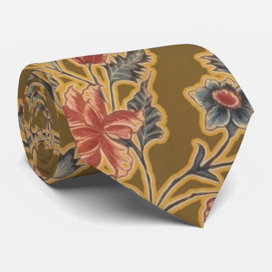Classic Flower Chintz zacht bloemontwerp Stropdas (Opgerold)