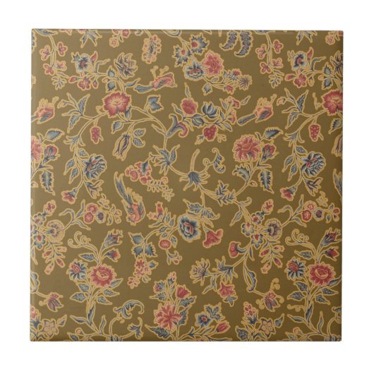 Classic Flower Chintz zacht bloemontwerp Tegeltje (Voorkant)
