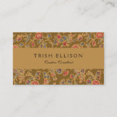 Classic Flower Chintz  zacht bloemontwerp Visitekaartje (Voorkant)