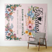 Classic Flower Garden Afstuderen Wandkleed (In Situ (horizontaal))