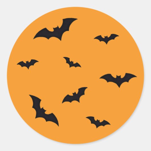 Classic Flying Bats Halloween Stickers (Voorkant)