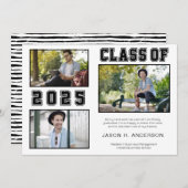 Classic Font 3 Foto Afstuderen Aankondiging (Voorkant / Achterkant)