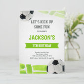 Classic Football Party Theme Kaart (Staand voorkant)