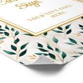 Classic Forest Green Gold Foliage Custom Poster (Hoek)