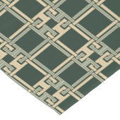 Classic Forest Green Greek Key Pattern Korte Tafelloper (Hoek)
