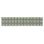 Classic Forest Green Greek Key Pattern Korte Tafelloper (Horizontaal)