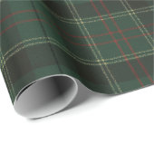 Classic Forest Green Plaid Christmas Cadeaupapier (Rol Hoek)