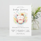 Classic Forest Owl Baby shower Kaart (Staand voorkant)