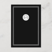Classic Formal Black White Weddenschap - Gegevens Informatiekaartje (Achterkant)