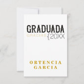 CLASSIC FORMAL Graduada GRACIAS Kaart (Voorkant)