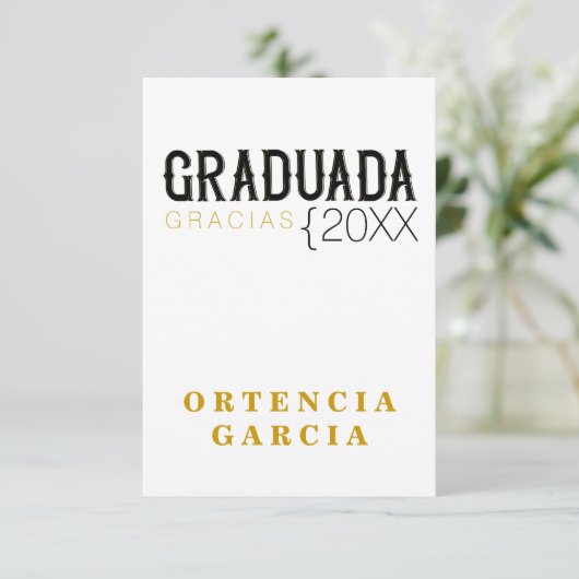 CLASSIC FORMAL Graduada GRACIAS Kaart (Staand voorkant)