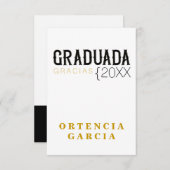 CLASSIC FORMAL Graduada GRACIAS Kaart (Voorkant / Achterkant)