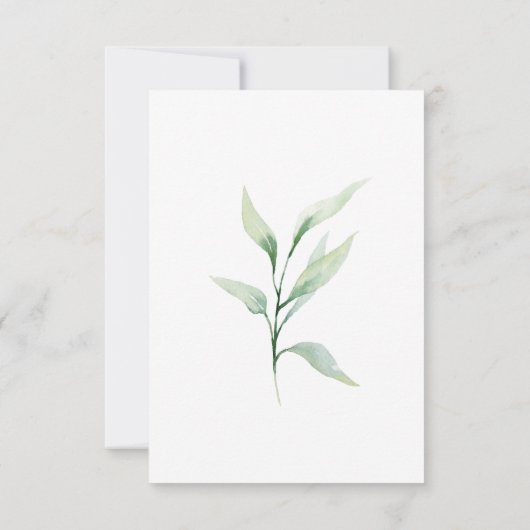 Classic Formal Green Wedding Song Request Kaart (Achterkant)