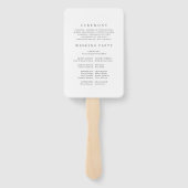 Classic Formal Modern Wedding Program Fan Handwaaier (Achterkant)