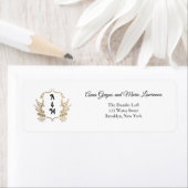 Classic Formal Monogram Crest Return Address Label (Insitu)