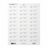 Classic Formal Monogram Crest Return Address Label (Full Sheet)