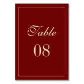 Classic Formal Script Wine Red Wedding Kaart (Voorkant)