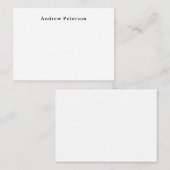 Classic Formal Verfijnd  Zwart Grijs Notitiekaartje (Voorkant / Achterkant)