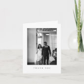 Classic Formal Wedding Photo Folded Thank You Card Bedankkaart (Voorkant)