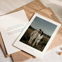 Classic Formal Wedding Photo Invitation