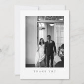 Classic Formal Wedding Photo QR Code Bedankkaart (Voorkant)