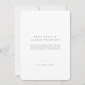 Classic Formal Wedding Photo Round Invitation Kaart (Voorkant)