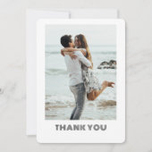 Classic Formal Wedding Photo Thank You Card Bedankkaart (Voorkant)