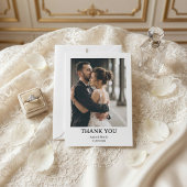 Classic Formal Wedding Photo Thank You Card Bedankkaart