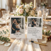 Classic Formal Wedding Photo Thank You Card Bedankkaart