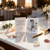 Classic Formal Wedding Photo Thank You Card Bedankkaart