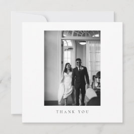 Classic Formal Wedding Photo Thank You Card Bedankkaart