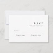 Classic Formal Wedding RSVP Kaartje (Voorkant)