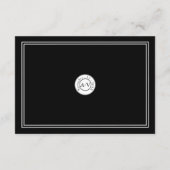 Classic Formal White Black Weddenschap - Gegevens Informatiekaartje (Achterkant)