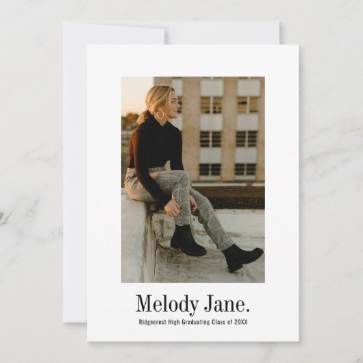  Classic Foto Afstuderen Aankondiging (Voorkant)