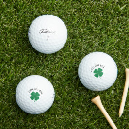 Classic Four-Leaf Clover 'Lucky Golf Ball' Fun Golfballen