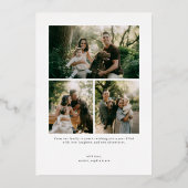 Classic Frame New Year Photo Folie Feestdagenkaart (Achterkant)