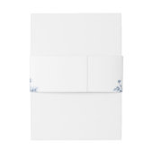 Classic French Blue Flowers & Ribbons Wedding Uitnodigingen Wikkel (Achterkant Voorbeeld)