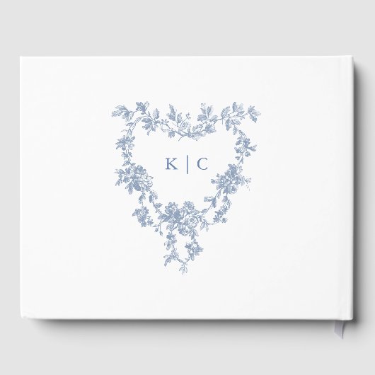 Classic French Blue Ribbon Bow Gastenboek (Achterkant)