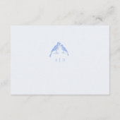 Classic French Blue White Floral Wedding Enclosure Informatiekaartje (Achterkant)