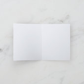 Classic French Blue White Floral Wedding Thank you Kaart (Binnen)