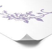 Classic French Lavender Bridal Shower Welcome Poster (Hoek)