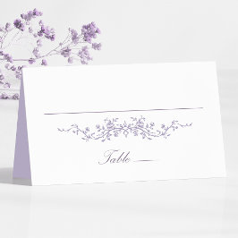 Classic French Lavender Floral Wedding Place Card Kaart