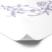 Classic French Lavender Floral Wedding Welcome Poster (Hoek)