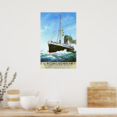 CLASSIC FRENCH MERCHANT STEAMER POSTER (Keuken)